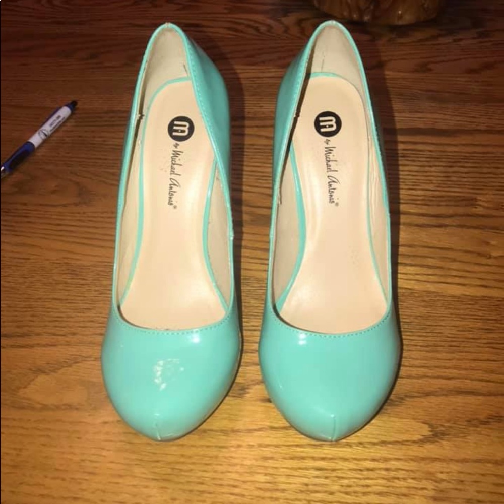 Used once- turquoise heels